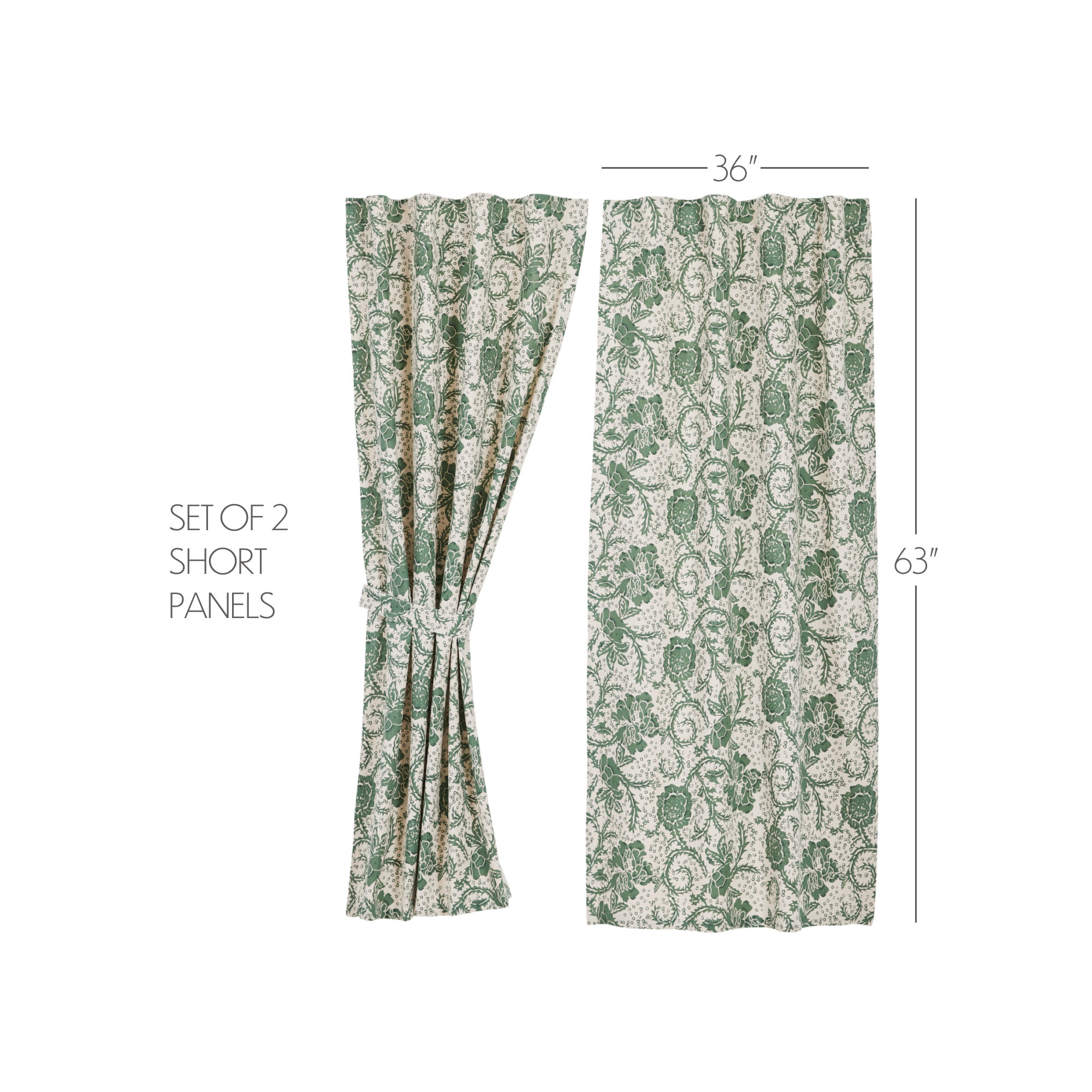 Cowlington Room Darkening Cotton Blend Curtain, 36" W x 63" L