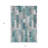 Dark Blue Aqua Geometric Washable Indoor Outdoor Area Rug-122848964