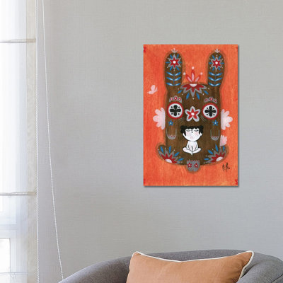 Folk Blessings - Bunny by Martin Hsu - Painting on Canvas
