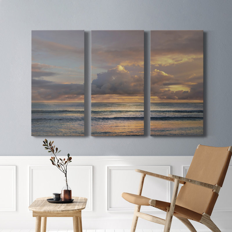 " A Morning Meditation " 3 - Pieces, 48" H x 36" W x 1" D