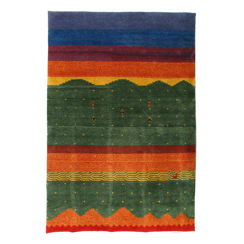 Hand Knotted Gabbeh Rug 7'X 10'