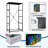 4 Drawer Dresser for Bedroom, Narrow Chest of Drawers, Wooden Top and Study Iron Frame 18"x37.5"-(WxH)