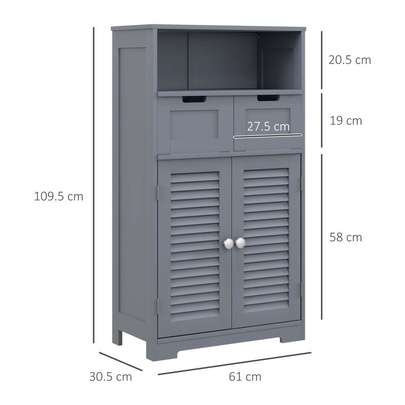 Anfernee Bathroom Cabinet, Grey