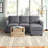 Campbelltown Upholstered L-Shaped Sectional with Ottoman Reversible-915800088