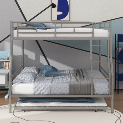 Metal Bunk Bed With Underbed Trundle by Latitude Run