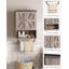 Armoire murale de style champêtre avec cloisons ouvertes et porte-serviettes-1292688349