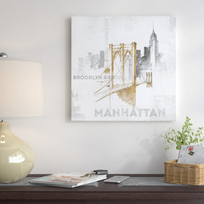 « brooklyn bridge », art textuel sur toile tendue