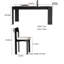 Ensemble de table à manger moderne et simple noir.-104978780