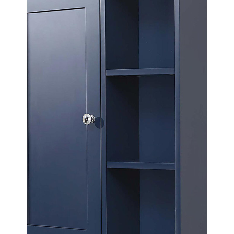 23.6"Bathroom Wall Cabinet, Navy Blue 