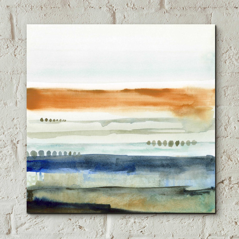 «Sunwashed Strata I» par Victoria Borges, art mural acrylique, H 12 po x l 12 po x P 0,13 po