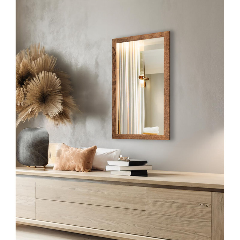 Miroir en bois franc Ebark Designs Ebark - chêne rouge 2 po, 19 po x 30 po, Miel