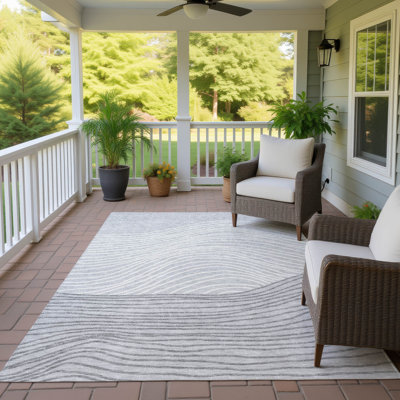 Machine Washable Indoor/Outdoor Adalaide ACN2350 Stripes Rug
