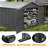12X20ft Outdoor Metal Garage Shed, Extra Large Metal Carport With Lockable Double Hinged Doors, Heavy Duty Car Shelter For Car, Truck, Motorcycle And Lawn Equipment, Dark Grey-119307155