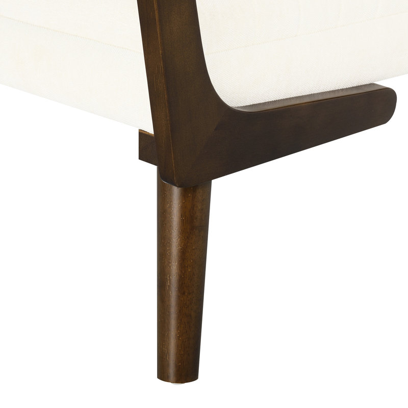 Banc de style Mid-Century de 52 po avec accents et chenille douce, idéal pour les tabourets de repose-pieds modernes de 52 pouces, coussin en mousse haute densité, tissu de chenille beige