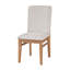 Ensemble de 2 chaises de salle à manger Rejo, gris, coussins gris avoine, brun naturel