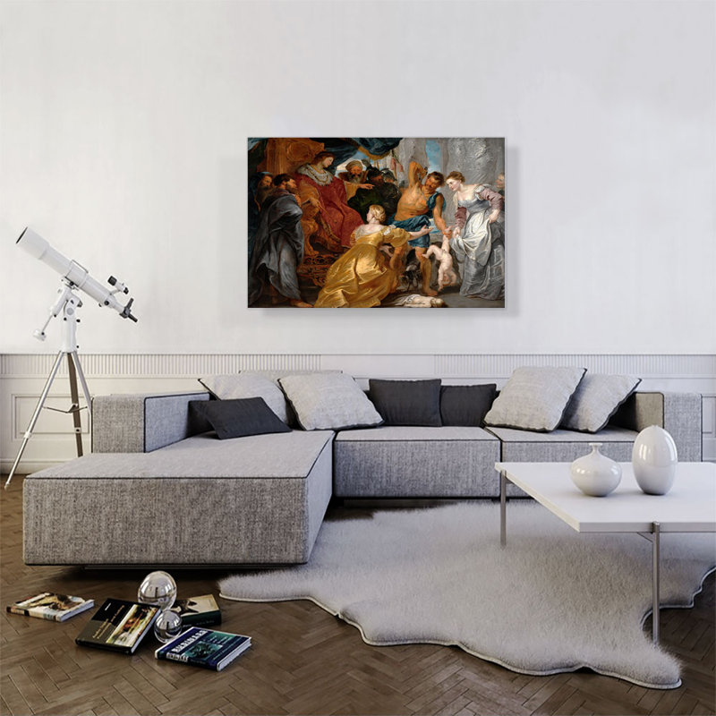 «The Judgement of Solomon» par Peter Paul Rubens, reproduction d'art sur toile tendue, H 26 po x l 40 po x P 0,75 po