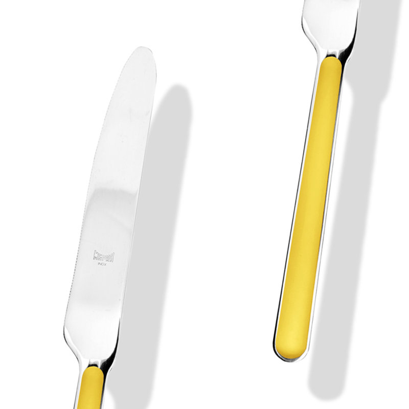 Ensemble de couverts en acier inoxydable MEPRA Fantasia (5 pièces), Jaune
