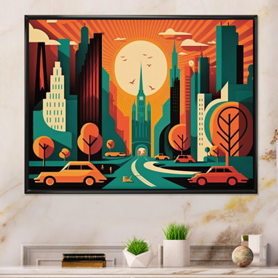 Futuriste paysage urbain III - reproduction sur toile