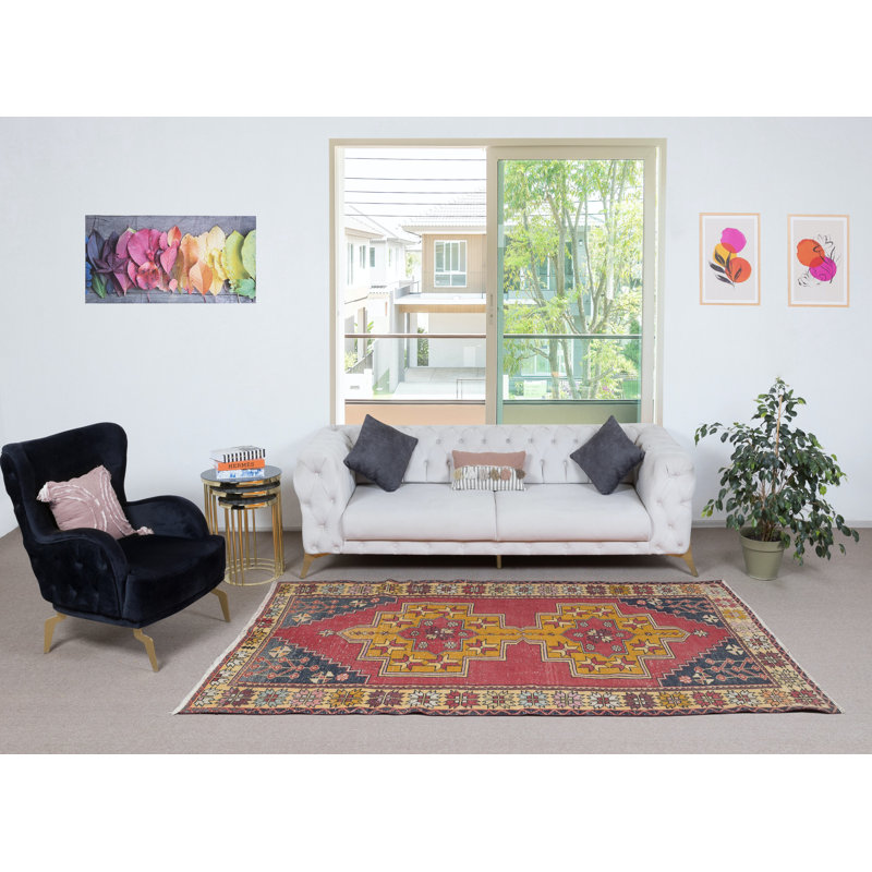 Tapis turc oriental unique noué à la main. 100% laine