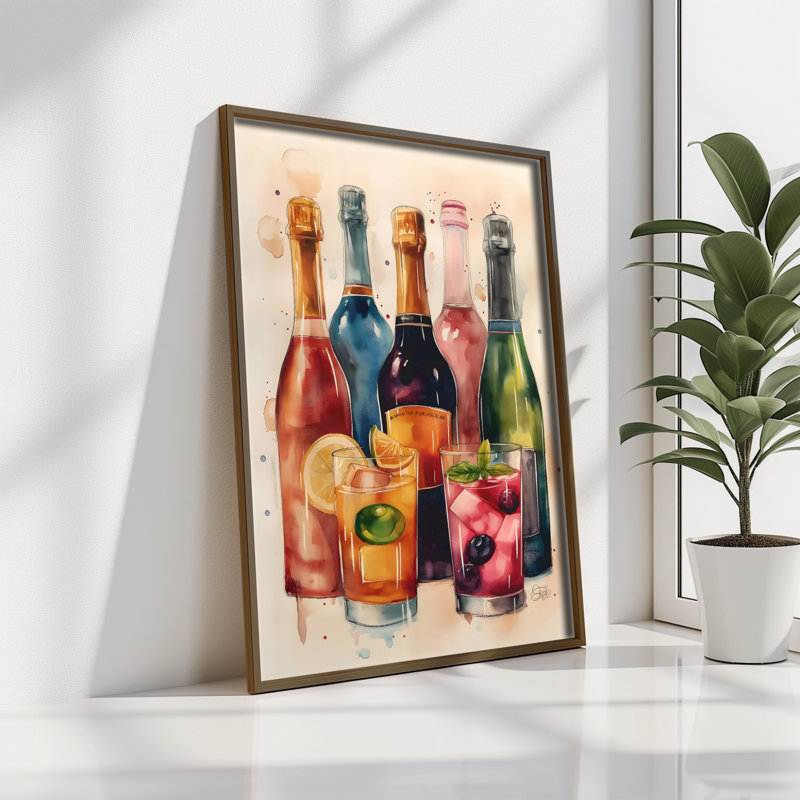 Elegant Decorative Framed MDF Painting, 13.8 x 18.5 x 0.1 inches | 100% MDF with 3 mm Thickness, 100% Pine Wood Frame | UV Printed Artwork for Stylish Home Decor, Perfect for Living Room or Office