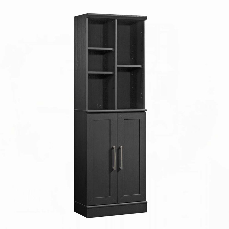 Grande armoire de rangement 71,42 "Farmhouse, Noir