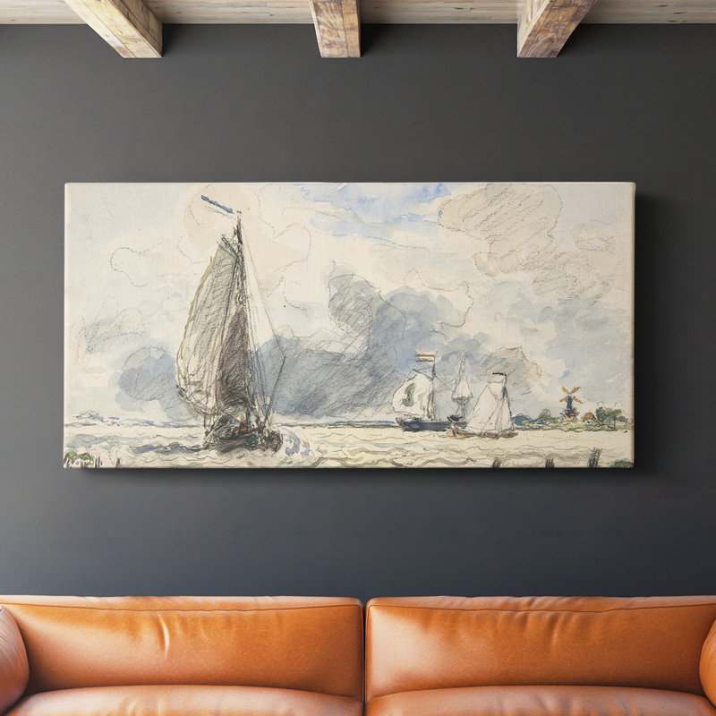 Série nautique-CDLVII- Toile tendue avec châssis - Prêt à accrocher, H 24 po x l 48 po