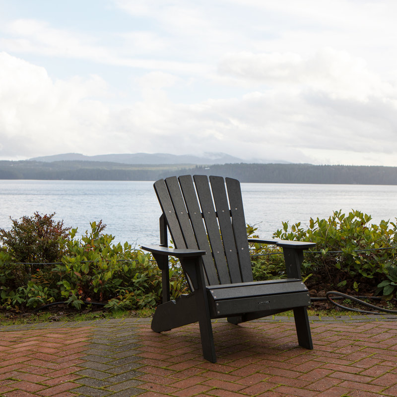 Outdoor Adirondack Chair, Black