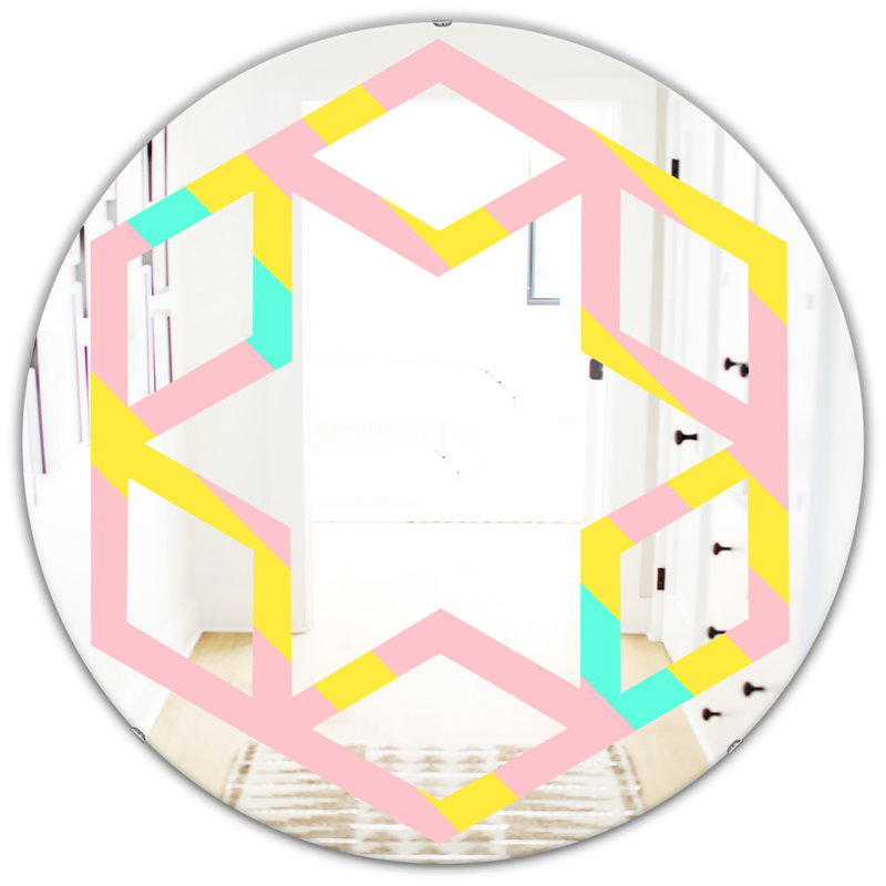 Miroir mural à motif memphis néon moderne et contemporain &, H 24 po x l 24 po