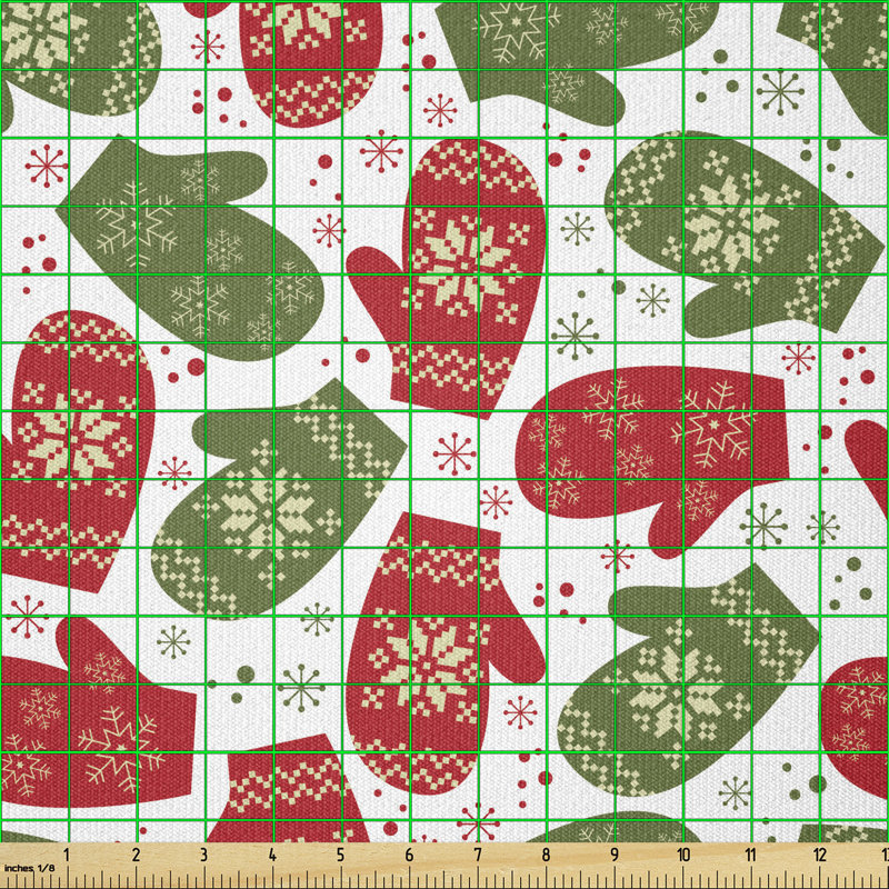 Gianluca Snowflakes and Nordic Roses Multi-Purpose Fabric