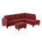 3 - Piece Upholstered Sectional with Ottoman-1571242490-1589846993