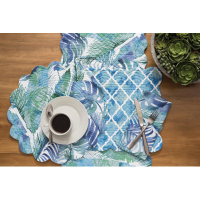 Cotton Blend Geometric Square Napkin