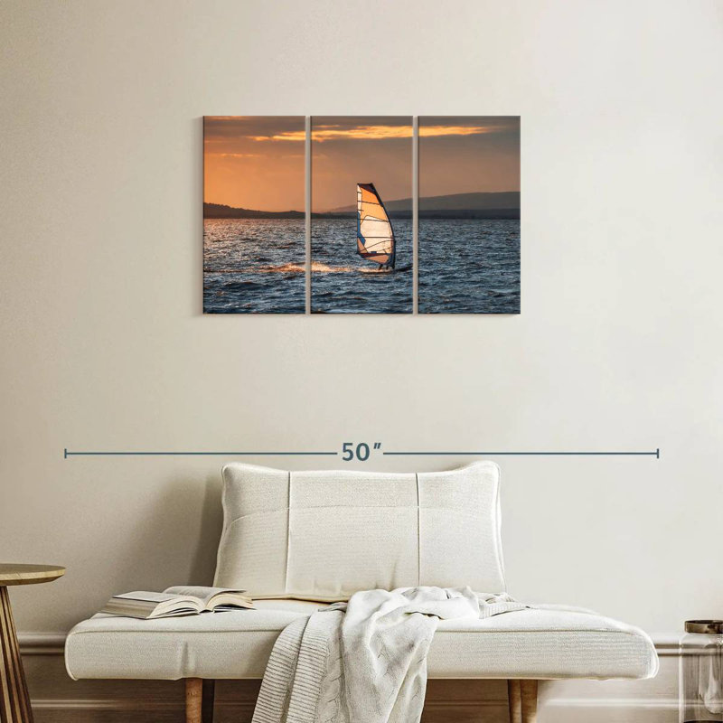 Sunset Windsurfing, 20" H x 33" W