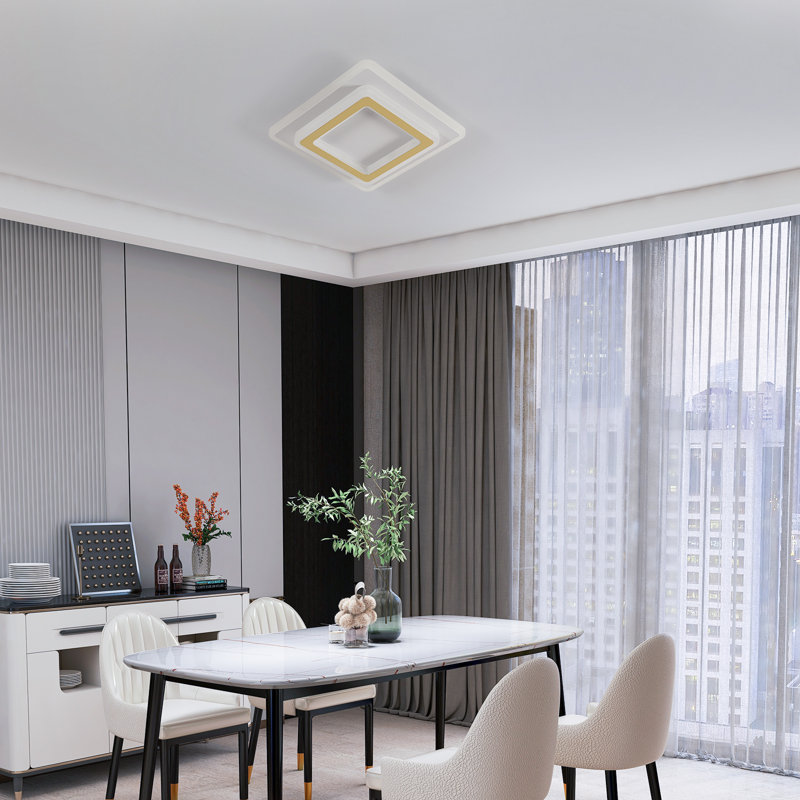 Modern 40cm White LED Dimmable Square Ceiling Light