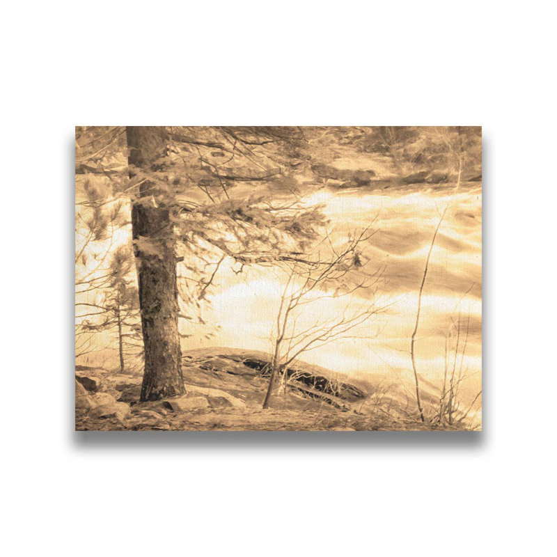 By the Rapids par Hal Halli. Impression sur papier - Montée et encadrée avec de l'acrylique transparent, H 40 po x l 52 po