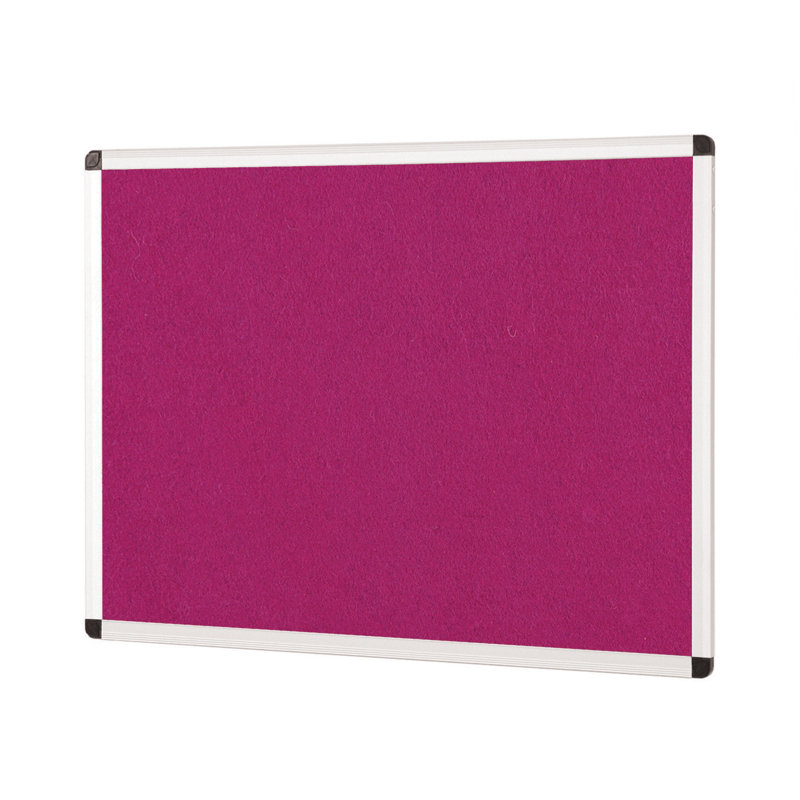 Wall Mounted Bulletin Board, Magenta, 45 cm H x 60 cm W x 1.2 cm D
