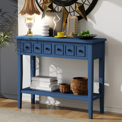 Calila 38.2'' Console Table Entryway Table with 2 Drawers for Entryways, Living Rooms, and Hallways