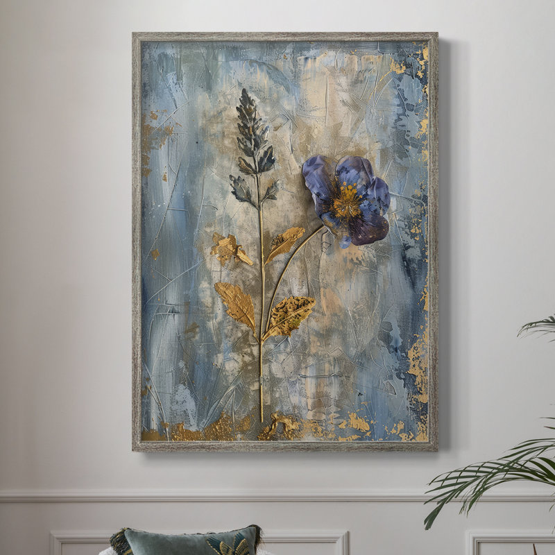 Impression encadrée FLORAL Series XLI - bois massif, H 21 po x l 17 po