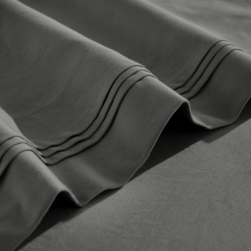 Egyptian Cotton 650 TC Deep Pocket Sheet Set - 18" & 20" Extra Deep Pocket Options, Gray