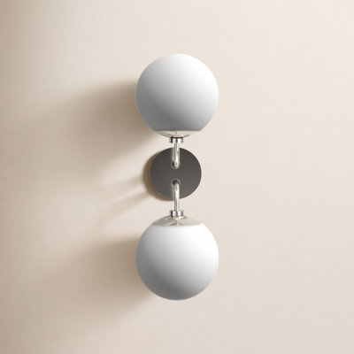 Luna 2 Light Glass Dimmable Armed Sconce