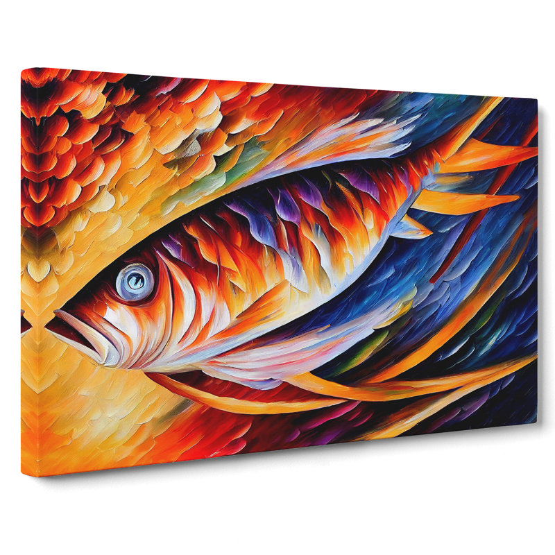 Fish Painting Vol.2 Abstract - Wrapped Canvas, 50cm H x 76cm W x 3cm D