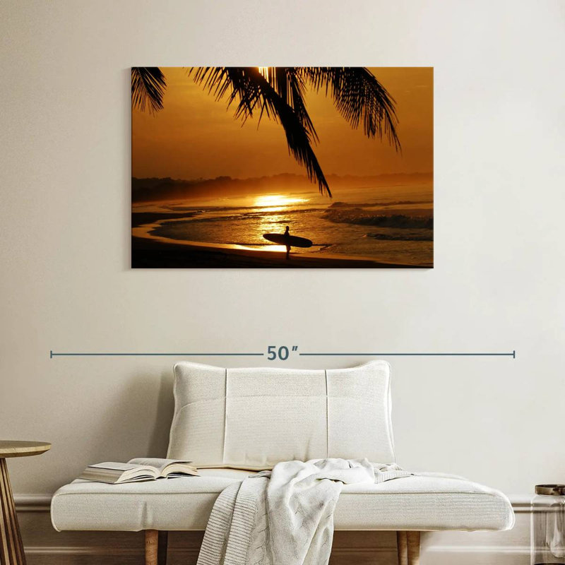 Gillard Sunset Gold Surfer, H 26 po x l 39 po