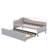 Twin Size Upholstered L-Shaped Upholstered Daybed With Trundle-876797863