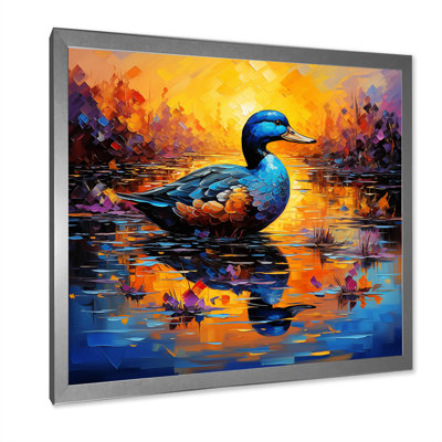«Duck Morning Quack Lake I», art mural animal de canard