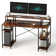Kinslee 55inch Computer Desk, Office Work Desk with Monitor Stand