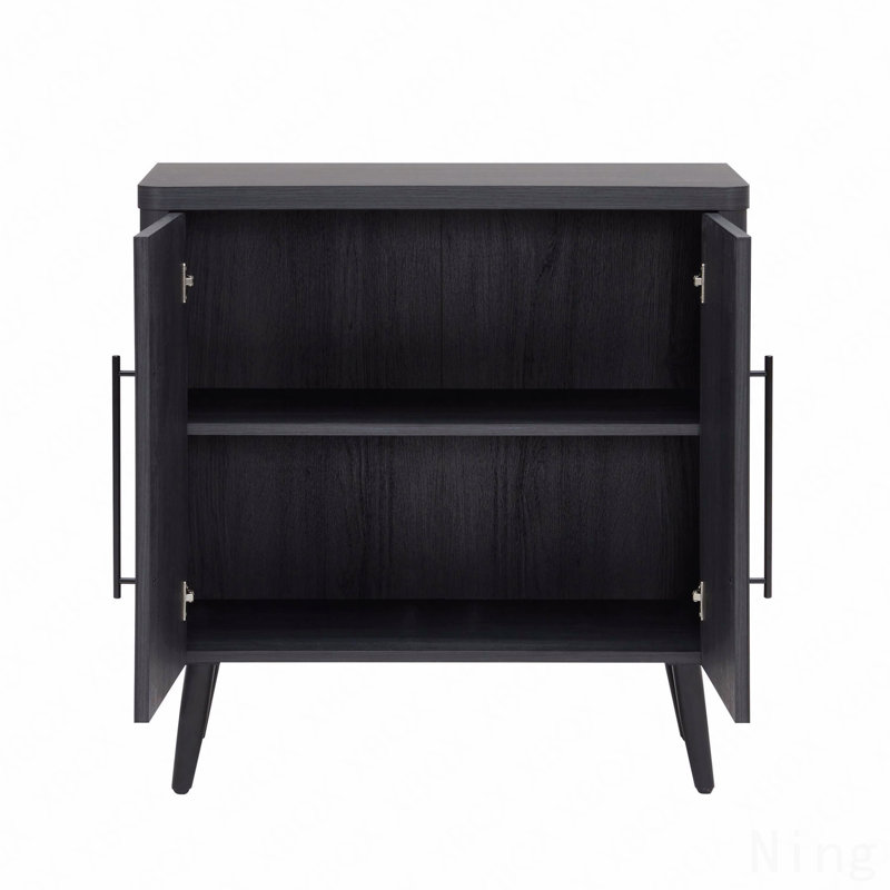 Armoire d'appoint cannelée 31 ", Gris