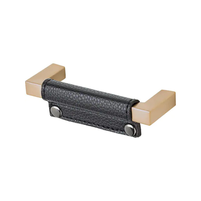 (5 Pack) 3 inch Wrapped Leather Pull Champange Bronze