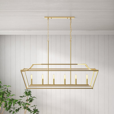 Katharine 6-Light Dimmable Rectangle Chandelier