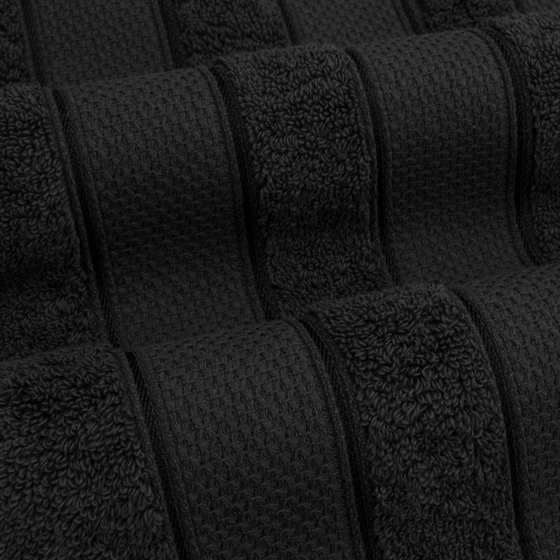 Ensemble 6 serviettes de bain Karani, Noir