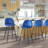 Upholstered Velvet Counter Stool with Steel Frame-70312025