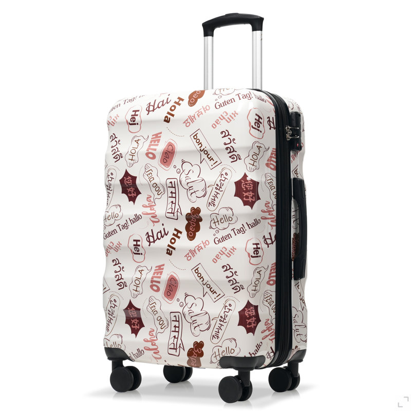 Ensemble de valises 3 pièces - Valises rigides avec roulettes et verrou TSA, léger et durable PC + ABS, conception extensible brillante et vibrante pour le voyage (20 po / 24 po / 28 po)